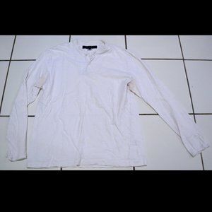 Men's white long-sleeved